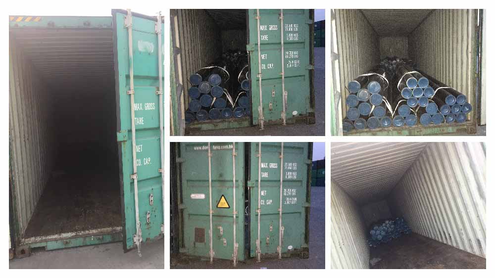 Exportación de tubos de acero sin costura