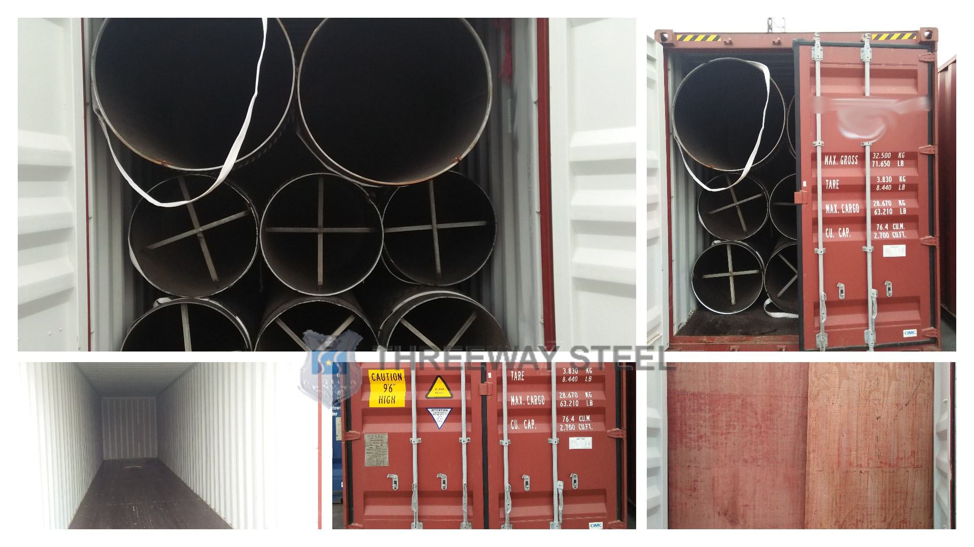 exportación de tubos de acero de gran diámetro